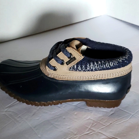 Mens J. H. Bass Leather/Rubber Duck Shoes. Brown/Navy. Sz 8. New W/O Tags - Picture 6 of 11